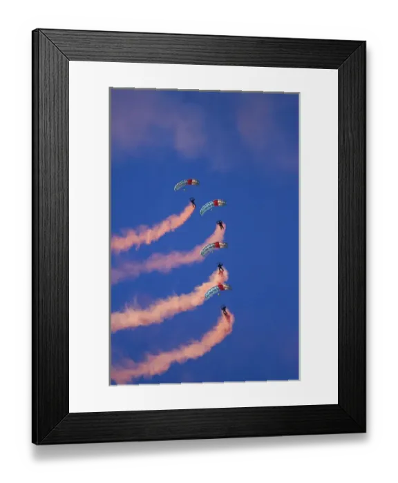 Framed Print : RNZAF Sky Divers, Warbirds over Wanaka, Wanaka, South Island, New Zealand Framed Print : RNZAF Sky Divers, Warbirds over Wanaka, Wanaka, South Island, New Zealand