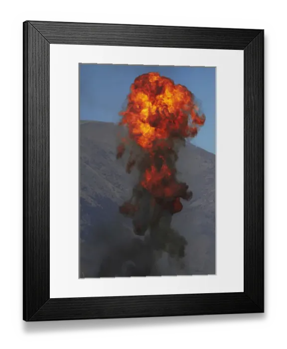 Framed Print : Controlled Explosions at Warbirds Over Wanaka Airshow, Otago, South Island, New Zealand Framed Print : Controlled Explosions at Warbirds Over Wanaka Airshow, Otago, South Island, New Zealand