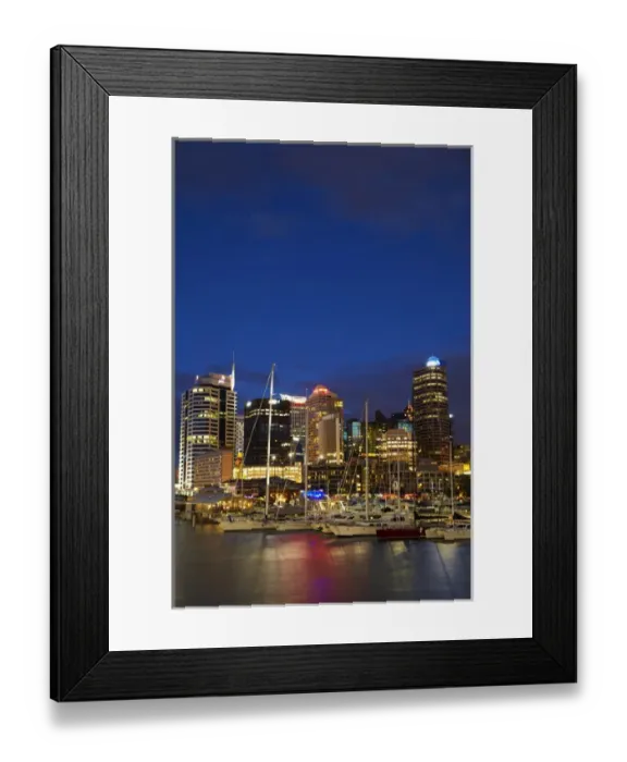 Framed Print : Central Business District and Viaduct Harbour, Auckland, North Island, New Zealand