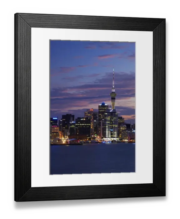 Framed Print : Auckland Central Business District, Skytower, and Waitemata Harbour, North Island, New Zealand Framed Print : Auckland Central Business District, Skytower, and Waitemata Harbour, North Island, New Zealand