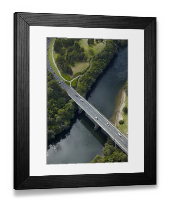 Framed Print : Cobham Bridge (State Highway One), Hamilton, Waikato, North Island, New Zealand - aerial Framed Print : Cobham Bridge (State Highway One), Hamilton, Waikato, North Island, New Zealand - aerial