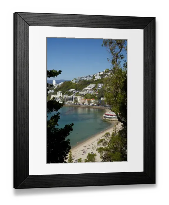 Framed Print : Oriental Bay, Wellington, North Island, New Zealand