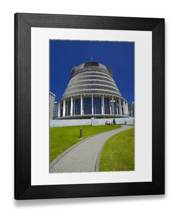Framed Print : The Beehive, Parliament Buildings, Wellington, North Island, New Zealand