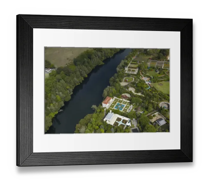 Framed Print : Waikato River and Hamilton Gardens, Hamilton, Waikato, North Island, New Zealand - aerial Framed Print : Waikato River and Hamilton Gardens, Hamilton, Waikato, North Island, New Zealand - aerial