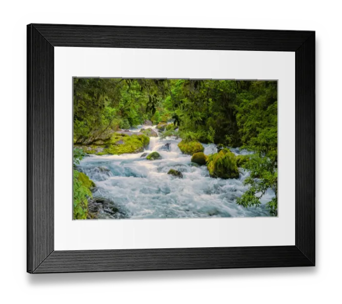 Framed Print : Glacial Stream: Milford Sound, New Zeland Framed Print : Glacial Stream: Milford Sound, New Zeland