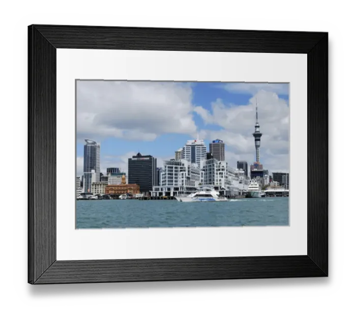 Framed Print : Skyline of downtown Auckland, Auckland, New Zealand Framed Print : Skyline of downtown Auckland, Auckland, New Zealand