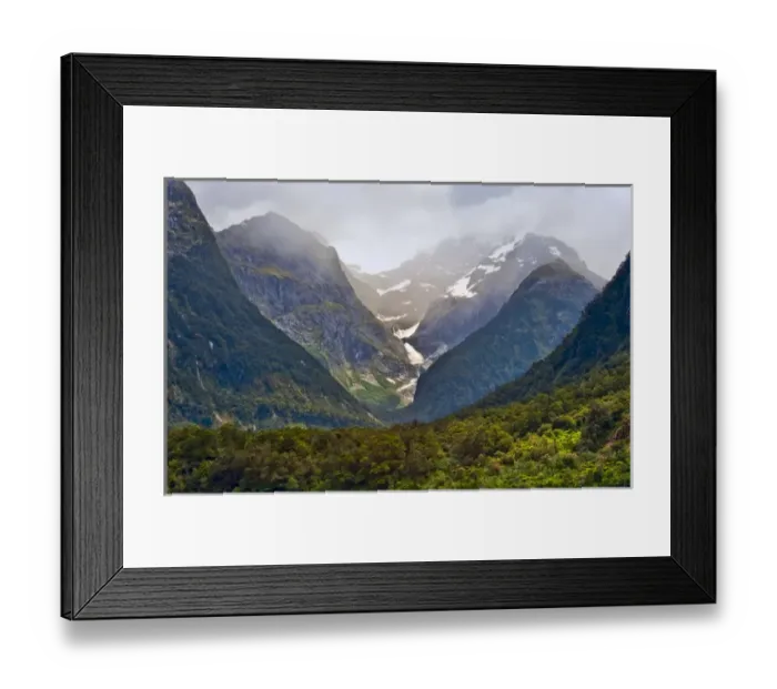Framed Print : New Zealand, South Island, Fiordland National Park, Milford Sound