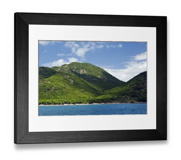 Framed Print : South East Coast, Antigua, West Indies, Caribbean, Central America
