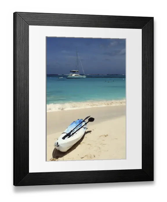 Framed Print : Kayaking the waters of Prickly Pear Island with Festiva Sailing Vacations