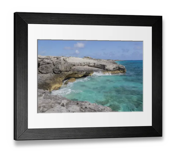 Framed Print : Bahamas, Exuma Island, Cays Land and Sea Park. Scenic site of The Blow Hole. Credit as Framed Print : Bahamas, Exuma Island, Cays Land and Sea Park. Scenic site of The Blow Hole. Credit as