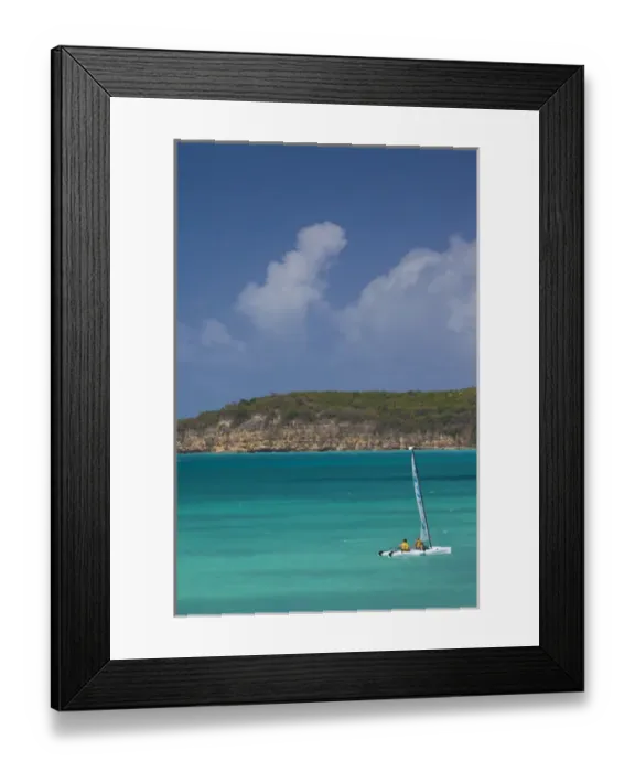 Framed Print : Antigua and Barbuda, Antigua, Dickenson Bay, sailing