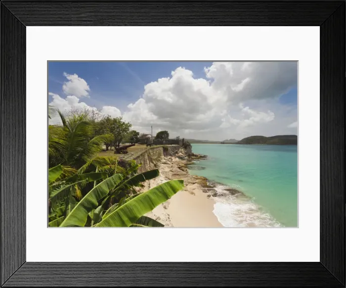 Framed Print : Antigua and Barbuda, Antigua, St. Johns, Fort James, old fort dating back to 1706 Framed Print : Antigua and Barbuda, Antigua, St. Johns, Fort James, old fort dating back to 1706