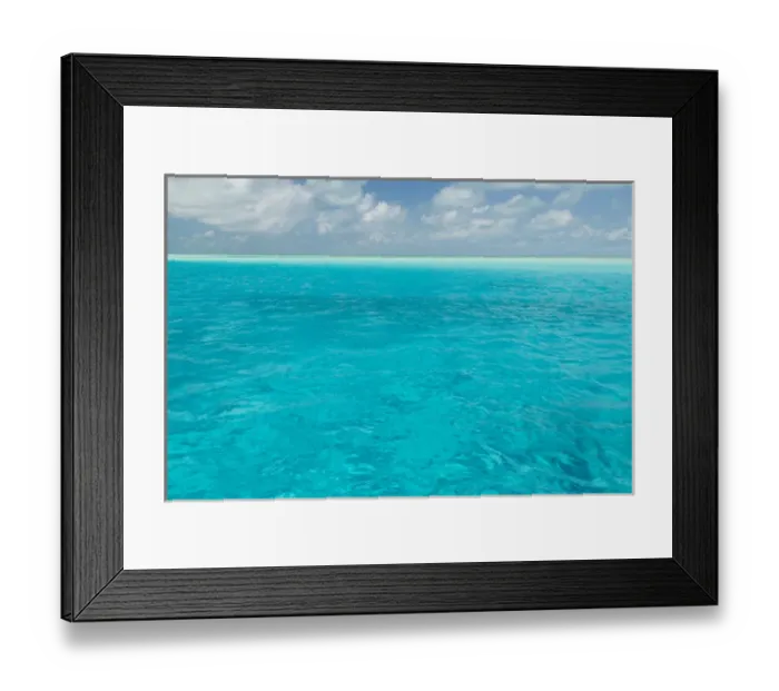 Framed Print : Bahamas, Exuma Island. Seascape of aqua ocean Framed Print : Bahamas, Exuma Island. Seascape of aqua ocean