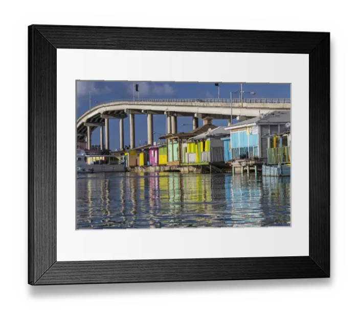 Framed Print : Bahamas, Nassau. Vendors shacks in Potters Cove Framed Print : Bahamas, Nassau. Vendors shacks in Potters Cove