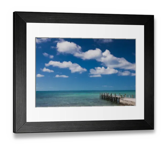 Framed Print : Bahamas, Eleuthera Island, Hatchet Bay, pier