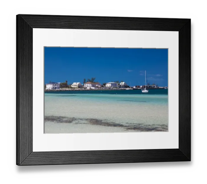 Framed Print : Bahamas, Eleuthera Island, Governors Harbour, harbor view
