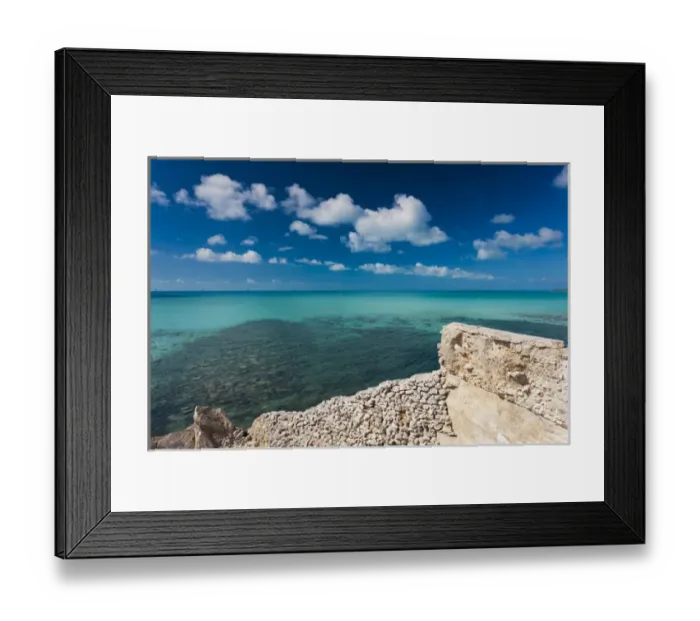 Framed Print : Bahamas, Eleuthera Island, landscape by the Glass Window Bridge