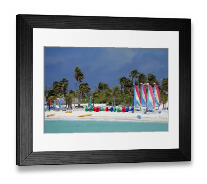 Framed Print : Caribbean, Bahamas, Castaway Cay. Watercraft Rentals at Castaway Cay Framed Print : Caribbean, Bahamas, Castaway Cay. Watercraft Rentals at Castaway Cay