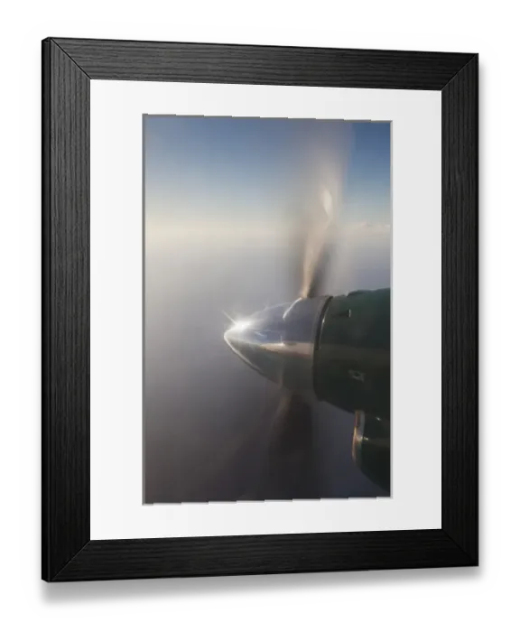 Framed Print : Bahamas, New Providence Island, Nassau, window view of aircraft propeller above Framed Print : Bahamas, New Providence Island, Nassau, window view of aircraft propeller above