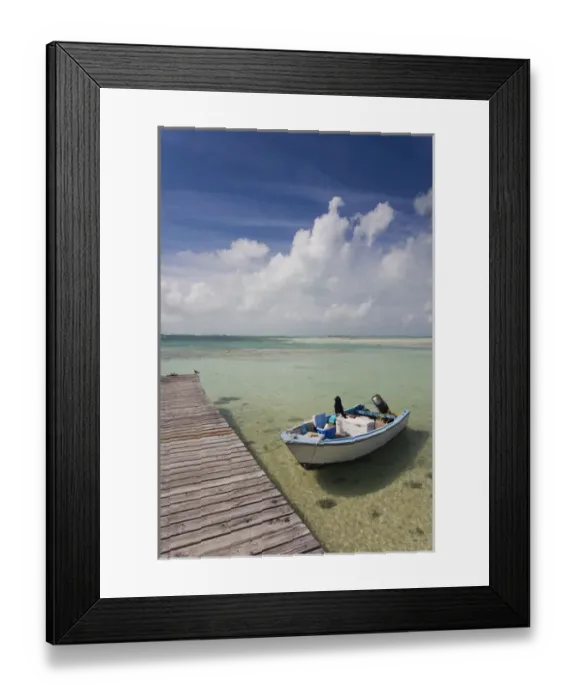 Framed Print : Bahamas, Eleuthera Island, Harbour Island, Dunmore Town, harbor view