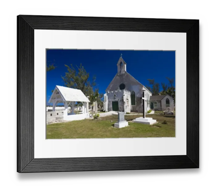 Framed Print : Bahamas, Eleuthera Island, Governors Harbour, St. Patricks Anglican Church
