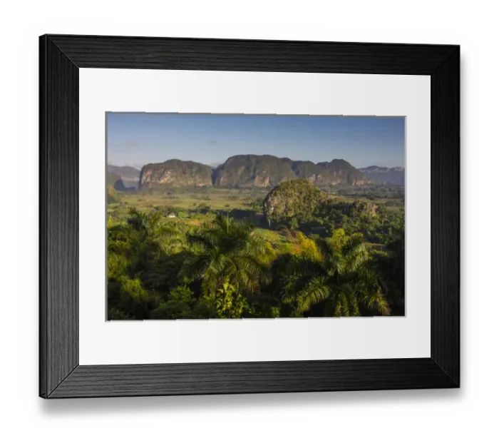 Framed Print : Cuba. Pinar del Rio. Vinales. The Vinales valley in the early morning Framed Print : Cuba. Pinar del Rio. Vinales. The Vinales valley in the early morning
