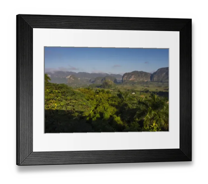 Framed Print : Cuba. Pinar del Rio. Vinales. The Vinales valley in the early morning Framed Print : Cuba. Pinar del Rio. Vinales. The Vinales valley in the early morning