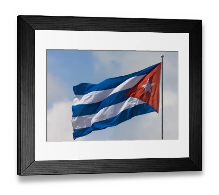 Framed Print : Cuba national flag Framed Print : Cuba national flag