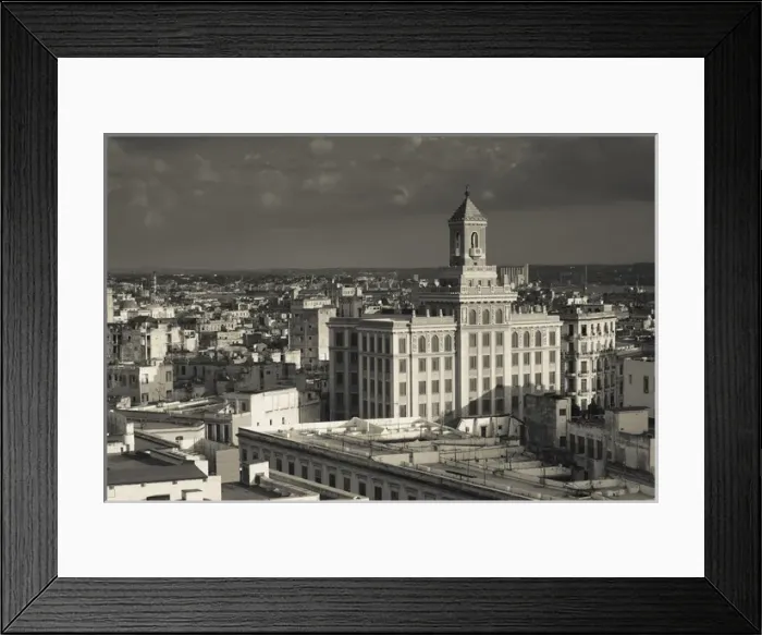 Framed Print : Cuba, Havana, elevated view of the Edificio Bacardi building, late afternoon Framed Print : Cuba, Havana, elevated view of the Edificio Bacardi building, late afternoon