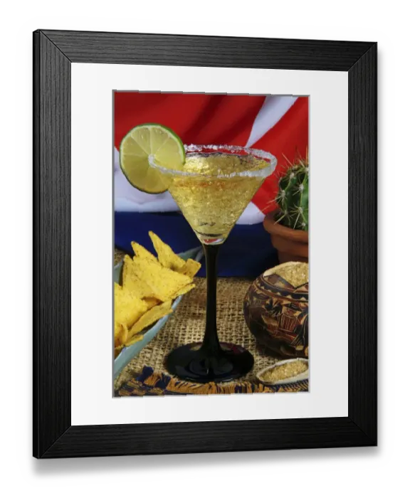 Framed Print : Daiquiri cocktail and cuban flag Framed Print : Daiquiri cocktail and cuban flag