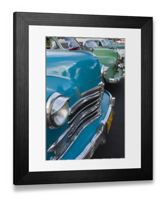 Framed Print : Cuba, Havana, Central Havana, Parque de la Fraternidad, old 1950s-era US cars Framed Print : Cuba, Havana, Central Havana, Parque de la Fraternidad, old 1950s-era US cars