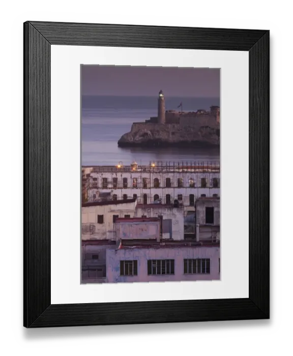 Framed Print : Cuba, Havana, elevated city view above Paseo de Marti towards Castillo de los Tres Framed Print : Cuba, Havana, elevated city view above Paseo de Marti towards Castillo de los Tres