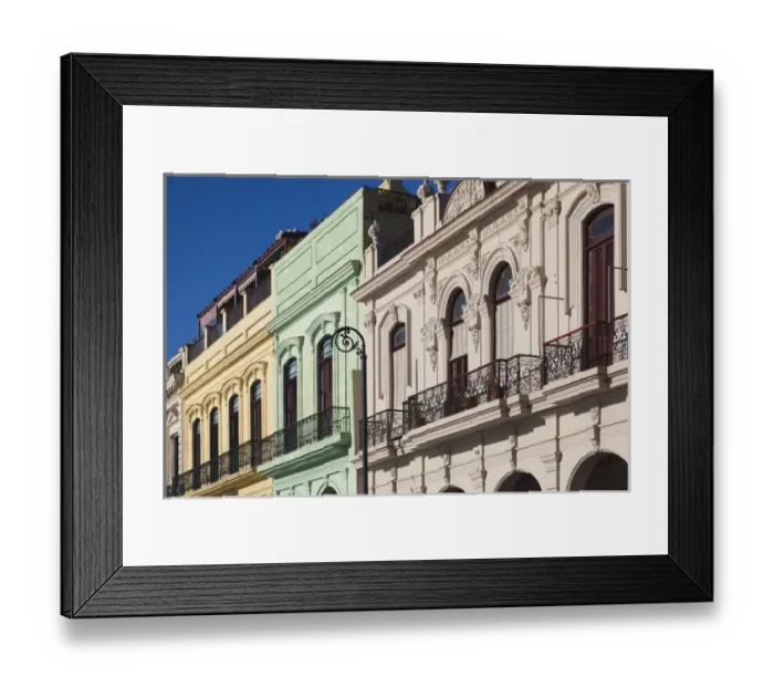 Framed Print : Cuba, Havana, Havana Vieja, harborfront buidings Framed Print : Cuba, Havana, Havana Vieja, harborfront buidings