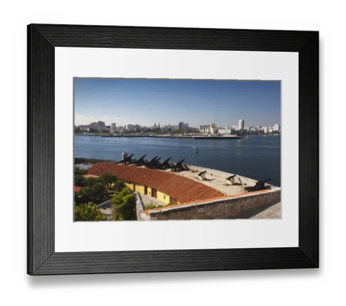 Framed Print : Cuba, Havana, elevated view of the Malecon from the Castillo de los Tres Santos Reys Framed Print : Cuba, Havana, elevated view of the Malecon from the Castillo de los Tres Santos Reys