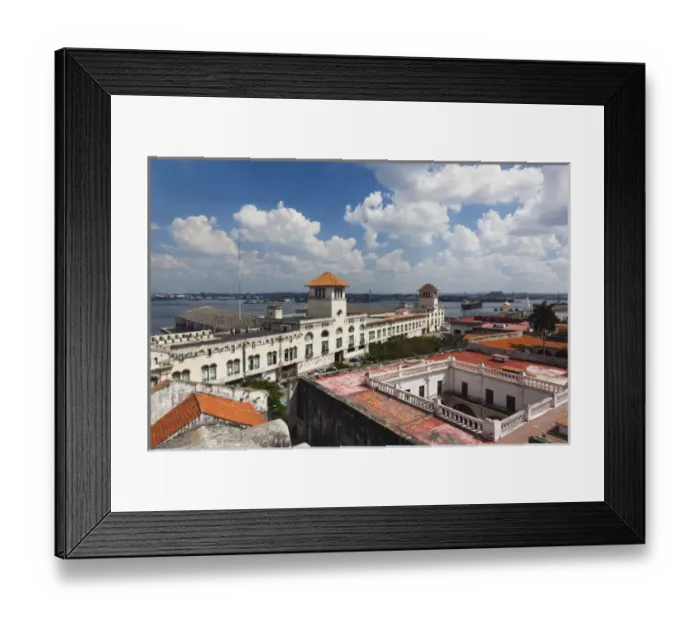 Framed Print : Cuba, Havana, Havana Vieja, Plaza de San Francisco de Asis, Port Buildings, elevated view Framed Print : Cuba, Havana, Havana Vieja, Plaza de San Francisco de Asis, Port Buildings, elevated view