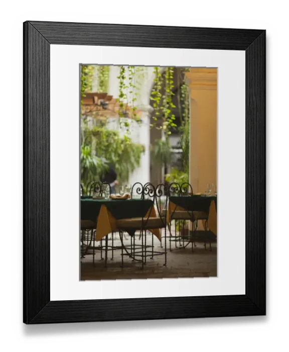 Framed Print : Cuba, Havana, Havana Vieja, restaurant tables Framed Print : Cuba, Havana, Havana Vieja, restaurant tables