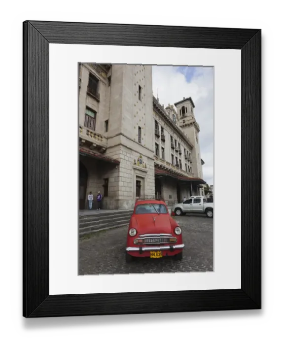 Framed Print : Cuba, Havana, Havana Vieja, Central Train Station, exterior
