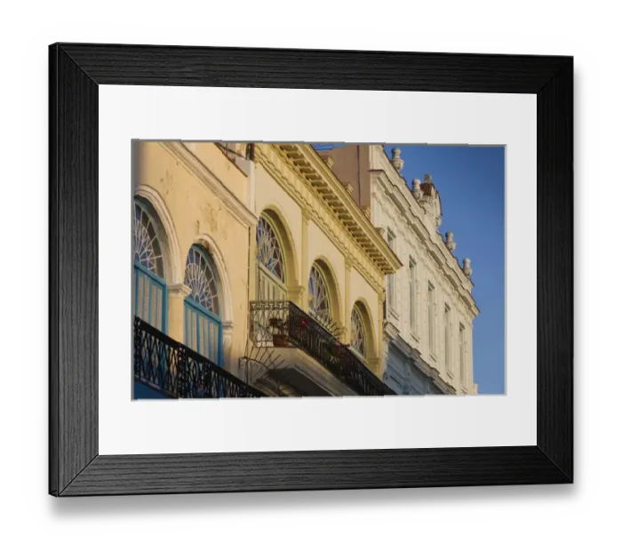 Framed Print : Cuba, Havana, Havana Vieja, Plaza Vieja, renovated buidlings