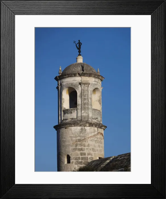 Framed Print : Cuba, Havana, Havana Vieja, tower of the Castillo de Real Fuerza fortress