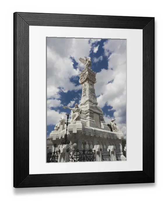 Framed Print : Cuba, Havana, Vedado, Necropolis Cristobal Colon cemetery, Monument to the Firefighters Framed Print : Cuba, Havana, Vedado, Necropolis Cristobal Colon cemetery, Monument to the Firefighters