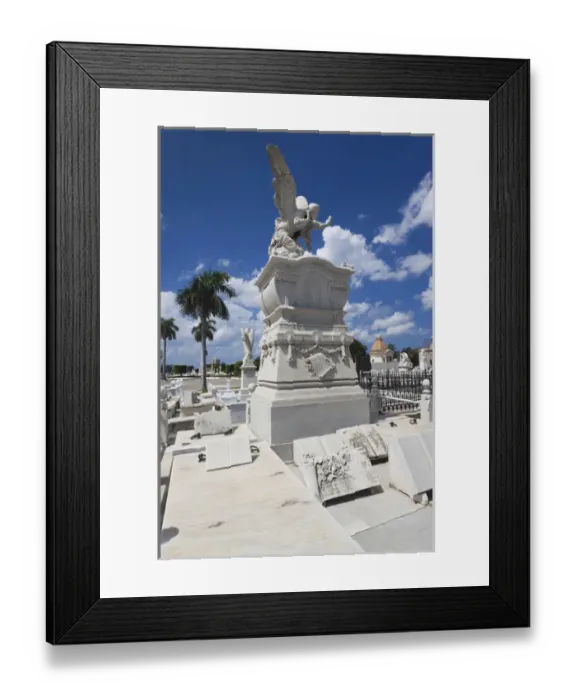Framed Print : Cuba, Havana, Vedado, Necropolis Cristobal Colon cemetery