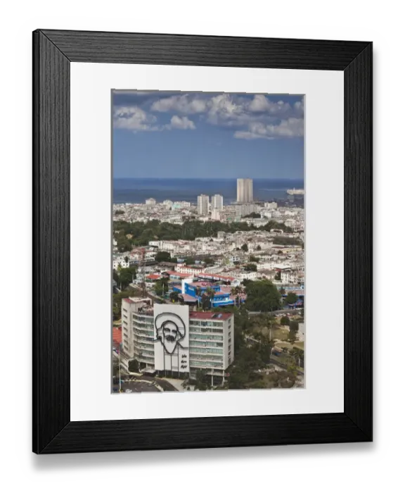 Framed Print : Cuba, Havana, Vedado, Plaza de la Revolucion, building with portrait of revolutionary Framed Print : Cuba, Havana, Vedado, Plaza de la Revolucion, building with portrait of revolutionary