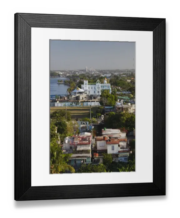 Framed Print : Cuba, Cienfuegos Province, Cienfuegos, elevated city view, morning Framed Print : Cuba, Cienfuegos Province, Cienfuegos, elevated city view, morning