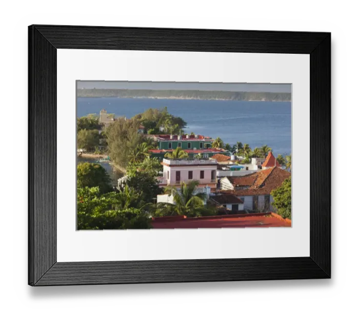 Framed Print : Cuba, Cienfuegos Province, Cienfuegos, Punta Gorda, elevated view of Punta Gorda point Framed Print : Cuba, Cienfuegos Province, Cienfuegos, Punta Gorda, elevated view of Punta Gorda point