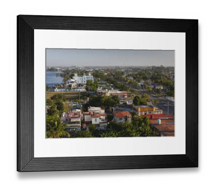 Framed Print : Cuba, Cienfuegos Province, Cienfuegos, elevated city view, morning Framed Print : Cuba, Cienfuegos Province, Cienfuegos, elevated city view, morning