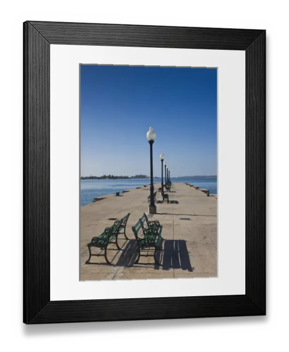 Framed Print : Cuba, Cienfuegos Province, Cienfuegos, town pier on Bahia de Cienfuegos bay Framed Print : Cuba, Cienfuegos Province, Cienfuegos, town pier on Bahia de Cienfuegos bay
