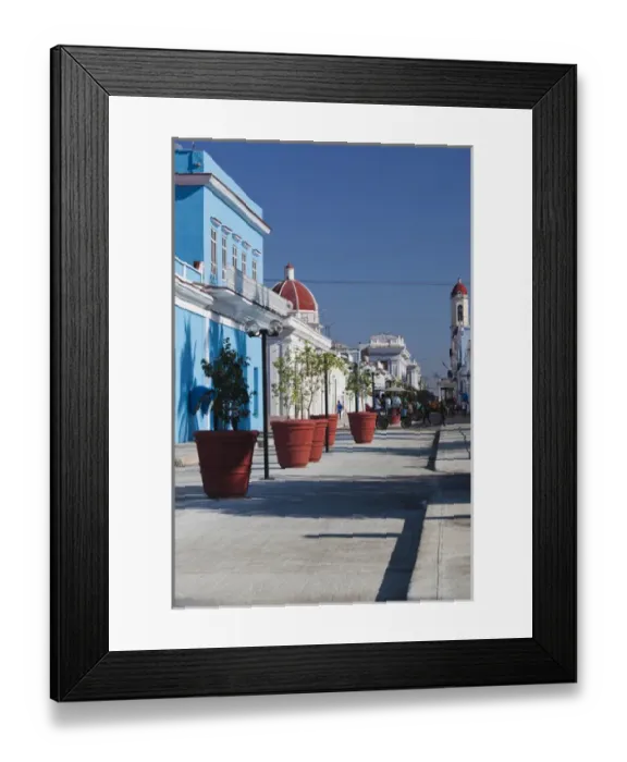 Framed Print : Cuba, Cienfuegos Province, Cienfuegos, Calle 29 street pedestrian street Framed Print : Cuba, Cienfuegos Province, Cienfuegos, Calle 29 street pedestrian street