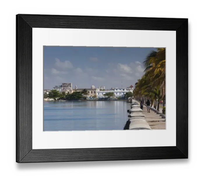 Framed Print : Cuba, Cienfuegos Province, Cienfuegos, city view from the Bahia de Cienfuegos bay Framed Print : Cuba, Cienfuegos Province, Cienfuegos, city view from the Bahia de Cienfuegos bay