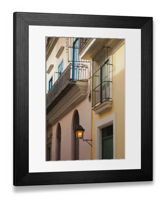 Framed Print : Cuba, Havana, Havana Vieja, Old Havana buildings