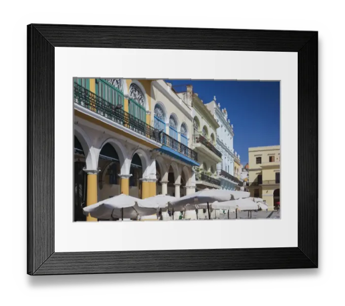 Framed Print : Cuba, Havana, Havana Vieja, Plaza Vieja, renovated buildings Framed Print : Cuba, Havana, Havana Vieja, Plaza Vieja, renovated buildings